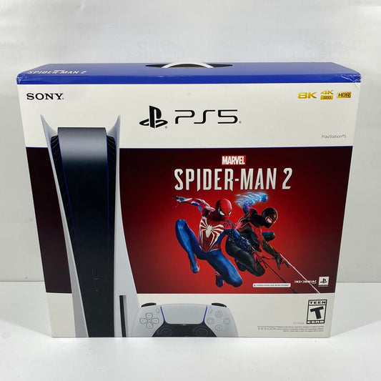 New Sony PlayStation 5 Console Disc Edition Spider-Man 2 Bundle PS5 825GB