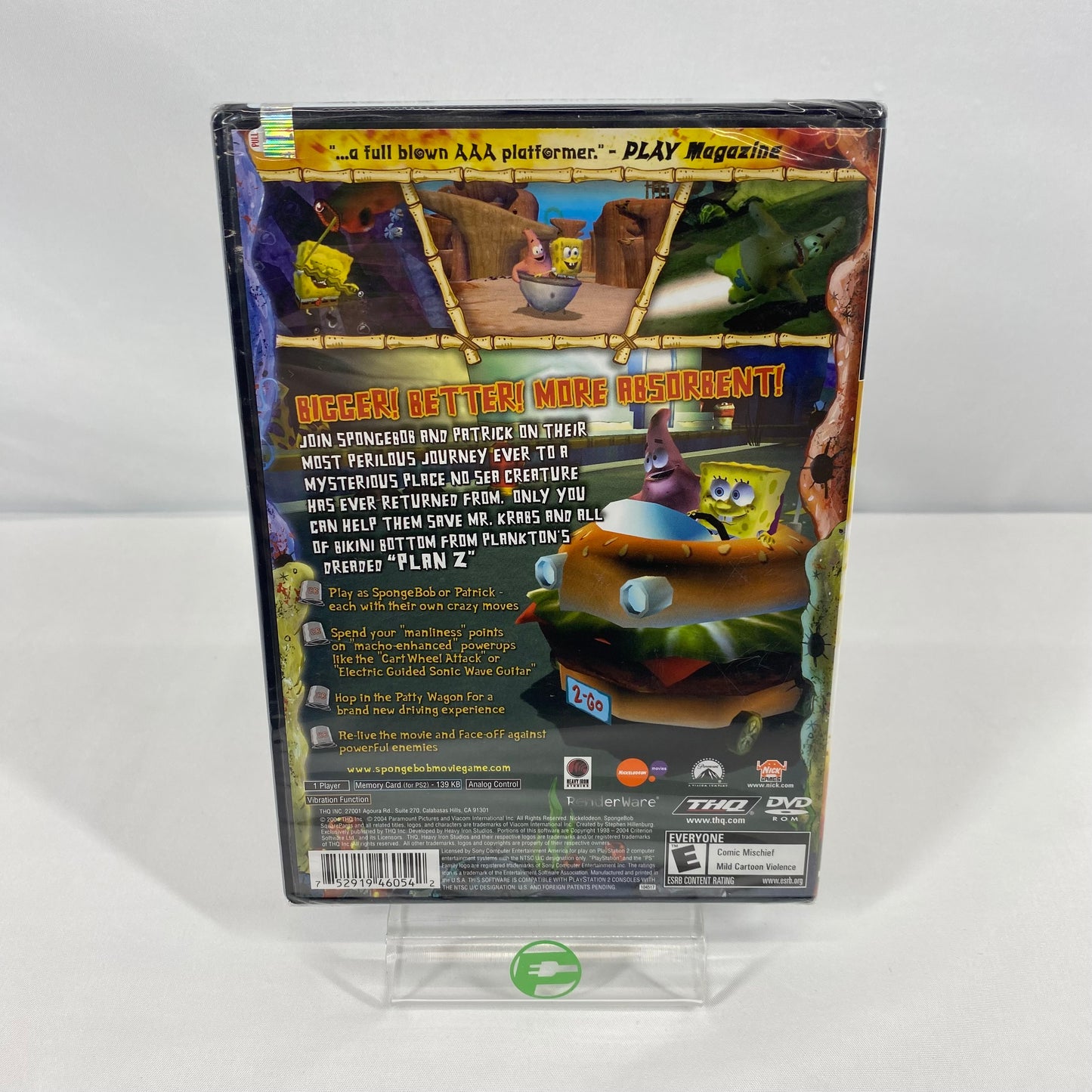 SpongeBob SquarePants The Movie (Sony PlayStation 2 PS2, 2004)