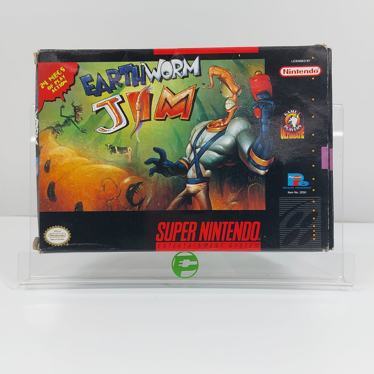 Earthworm Jim (Super Nintendo SNES, 1994) CIB