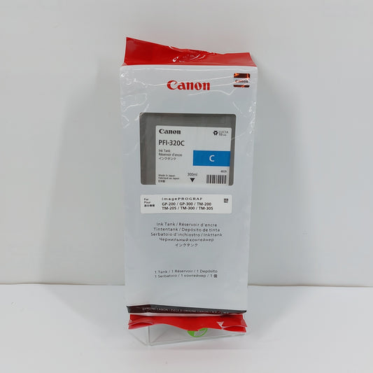 New Canon imagePROGRAF PFI-320C Cyan Ink Cartridge