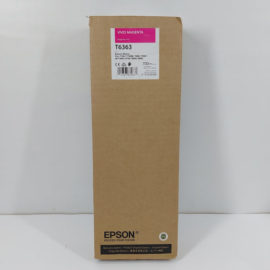 New Epson Stylus Pro T6363 Vivid Magenta Ink Cartridge