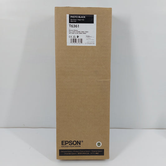 New Epson Stylus Pro T6361 Photo Black Ink Cartridge