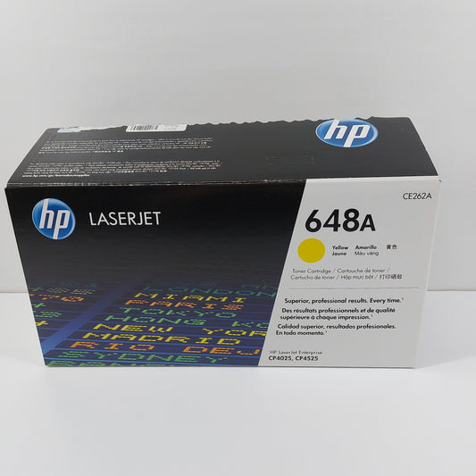 New Open Box HP 648A CE262A Yellow Ink Cartridge
