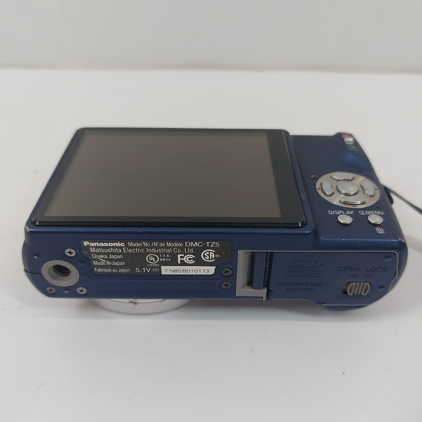 Broken Panasonic Lumix DMC-TZ5 9.1MP Digital Camera Lens Guard Error