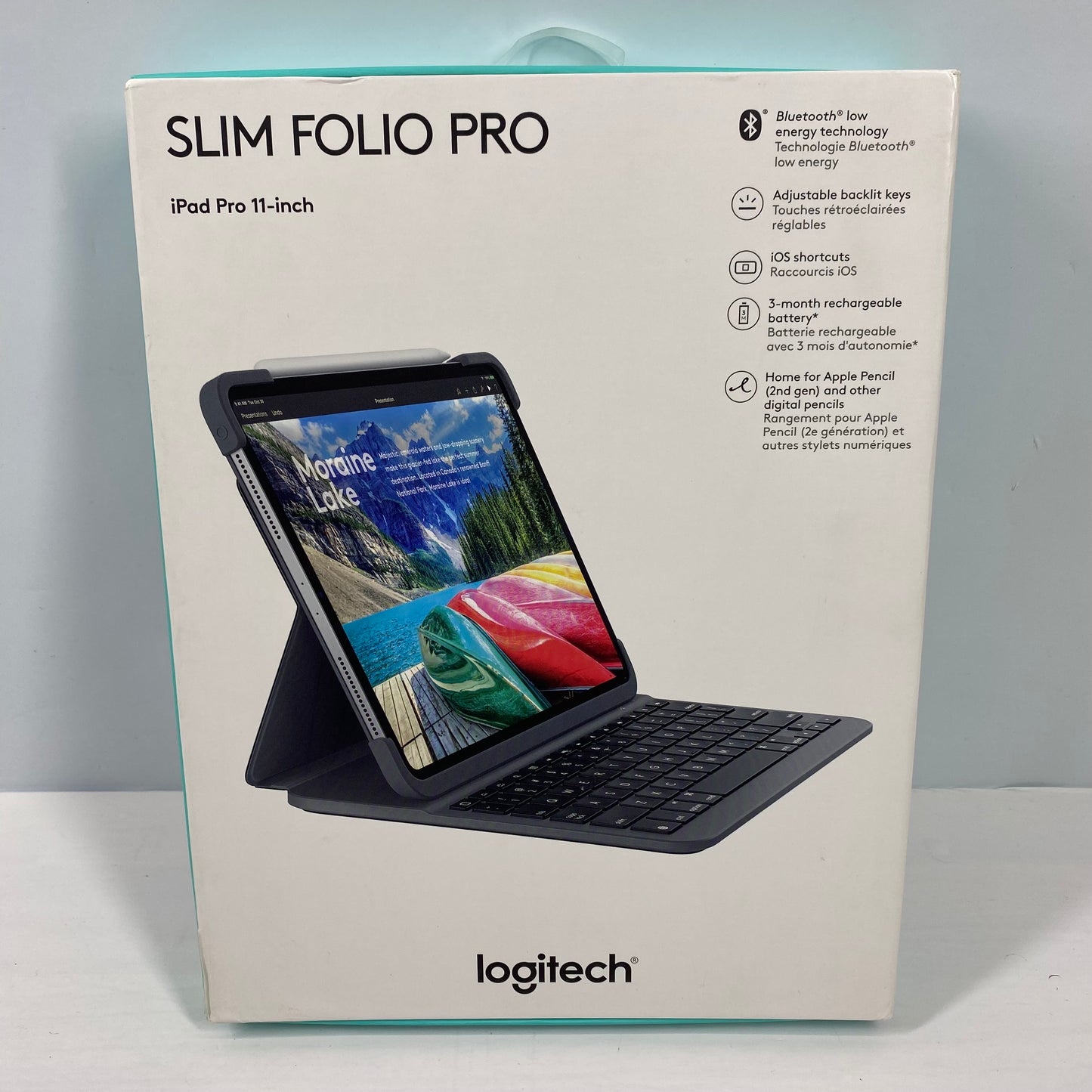 Logitech Slim Folio Pro Bluetooth Keyboard Case YR0070 for iPad Pro 11" 1st Gen