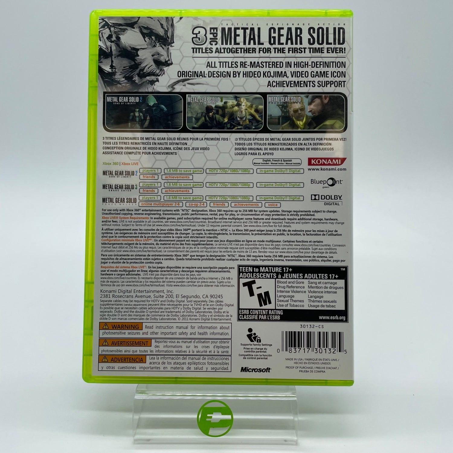 Metal Gear Solid HD Collection (Microsoft Xbox 360, 2011) – PayMore Malvern