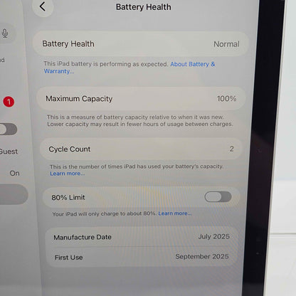 WiFi Only Apple iPad 11" (A16) 128GB Silver MD3Y4LL/A