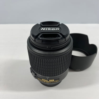 Nikon AF-S DX NIKKOR 55-200mm f/4-5.6 G ED with both Caps and Hood