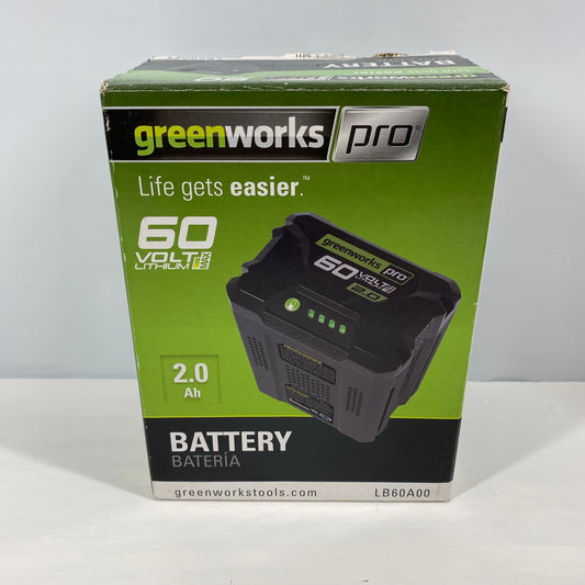 New Greenworks Pro LB60A00 60V MAX 2.0Ah Lithium-Ion Battery Pack