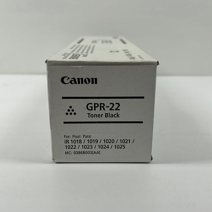 New Canon GPR-22 0386B003[AA] Black Toner Cartridge