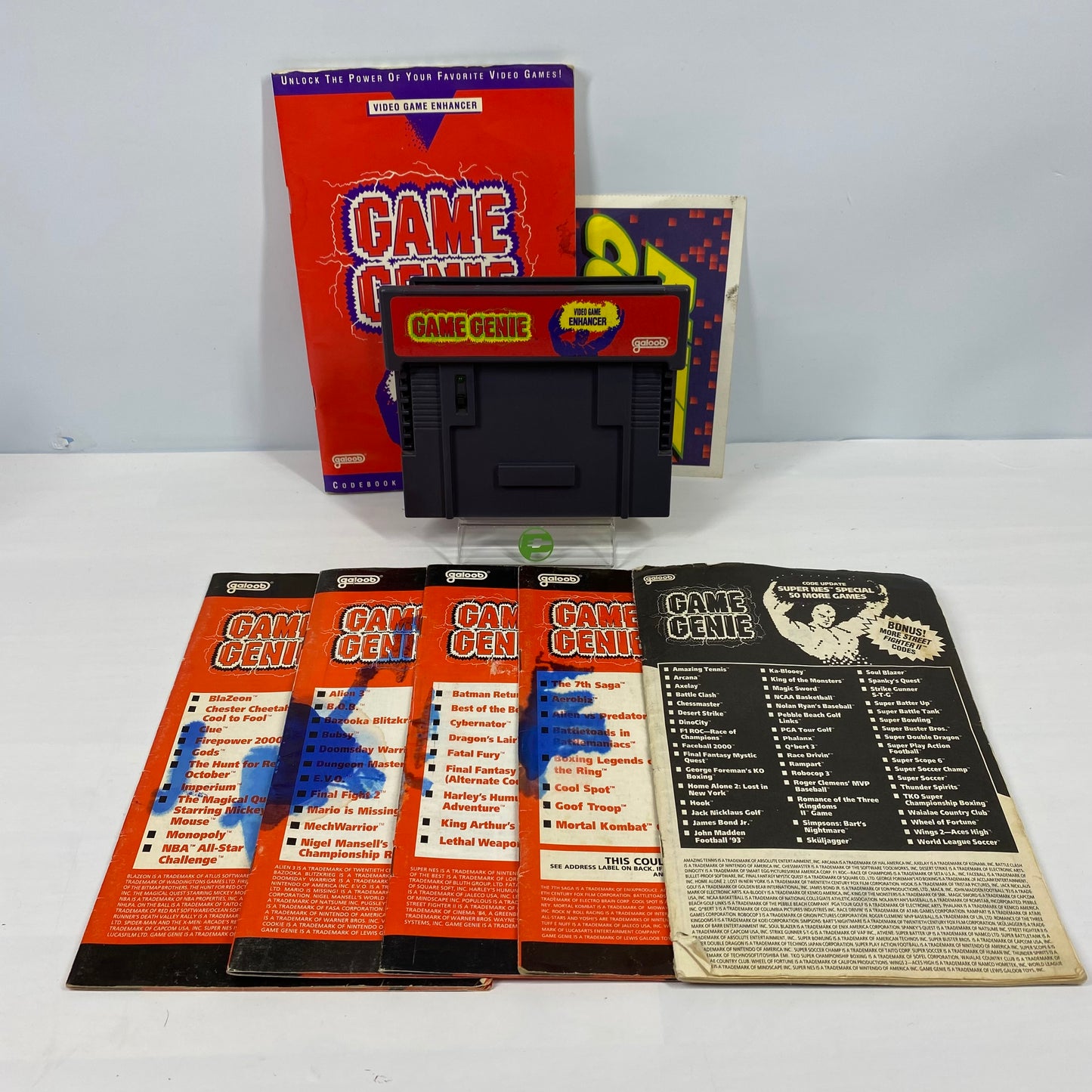 Galoob Game Genie for Super Nintendo Entertainment System SNES with Codebooks