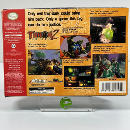 Turok 2: Seeds of Evil (Nintendo 64 N64, 1998) CIB