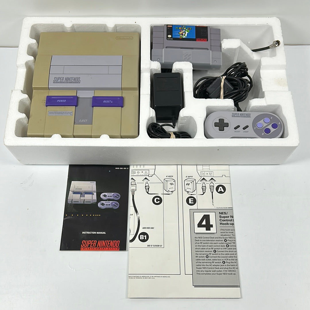 Super Nintendo Entertainment System SNES Video Game Console SNS-001 Super Set