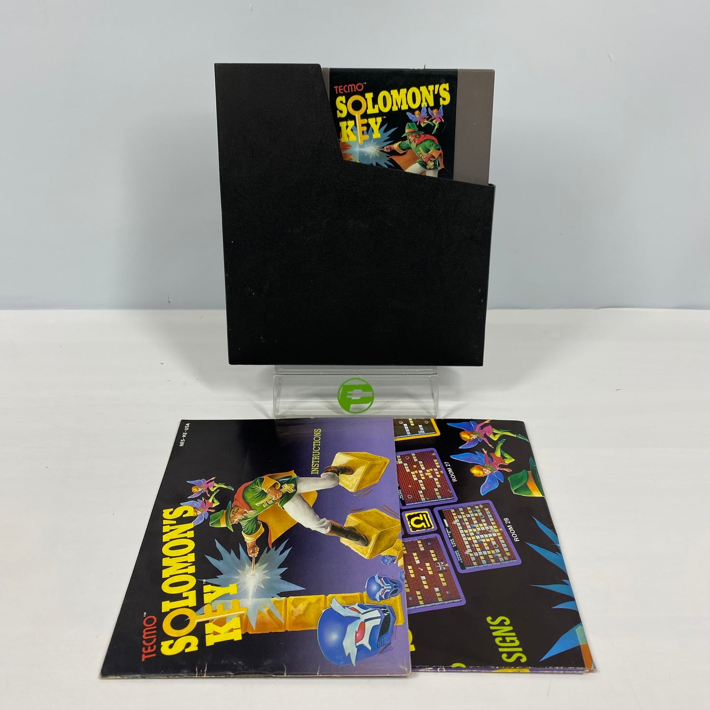 Solomon's Key [5 Screw] (Nintendo NES, 1987) Cartridge with Manual