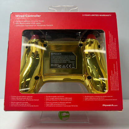 New PowerA Wired Controller 1506374-01 Metroid Chrome