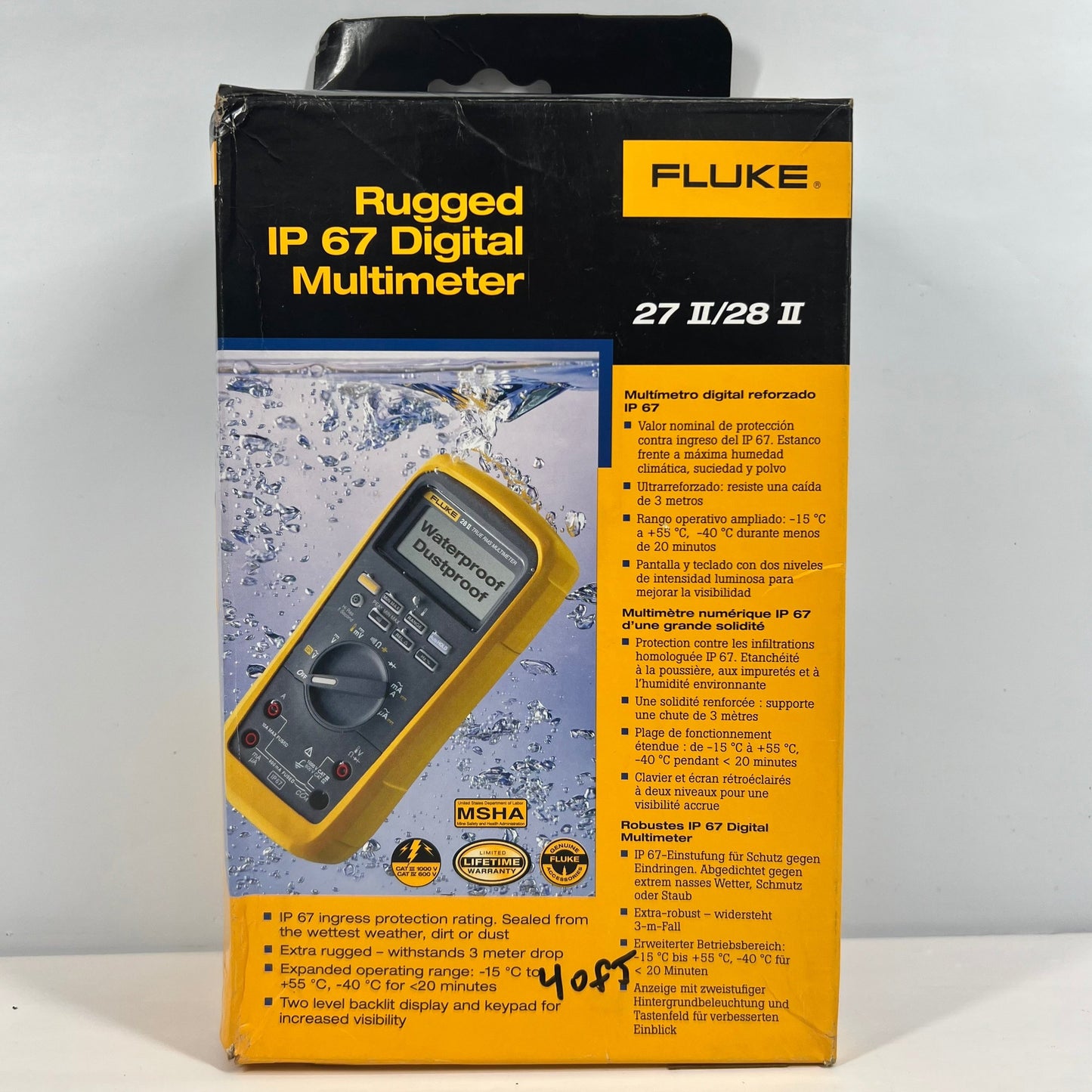 New Fluke 27-II/28-II Rugged IP 67 Digital Multimeter 3307768