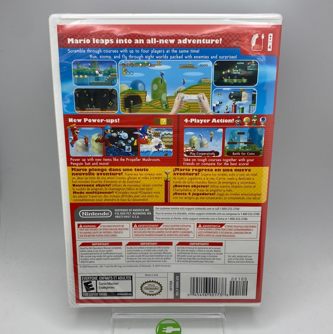 New Super Mario Bros. Wii (Nintendo Wii, 2009) Sealed