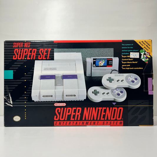 Nintendo Super Nintendo Entertainment System SNES Video Game Console Super Set