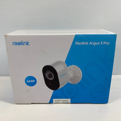 New Reolink Argus 3 Pro 4MP Security Camera White with Solar Panel X002RL4S0T