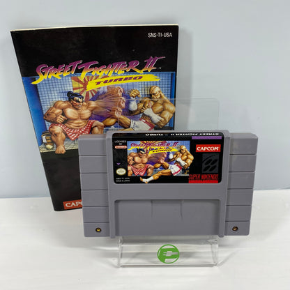 Street Fighter II Turbo (Super Nintendo SNES, 1993) Cartridge and Manual Only