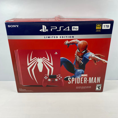 New Sony PlayStation 4 Pro PS4 1TB Spider-Man Limited Edition Console System