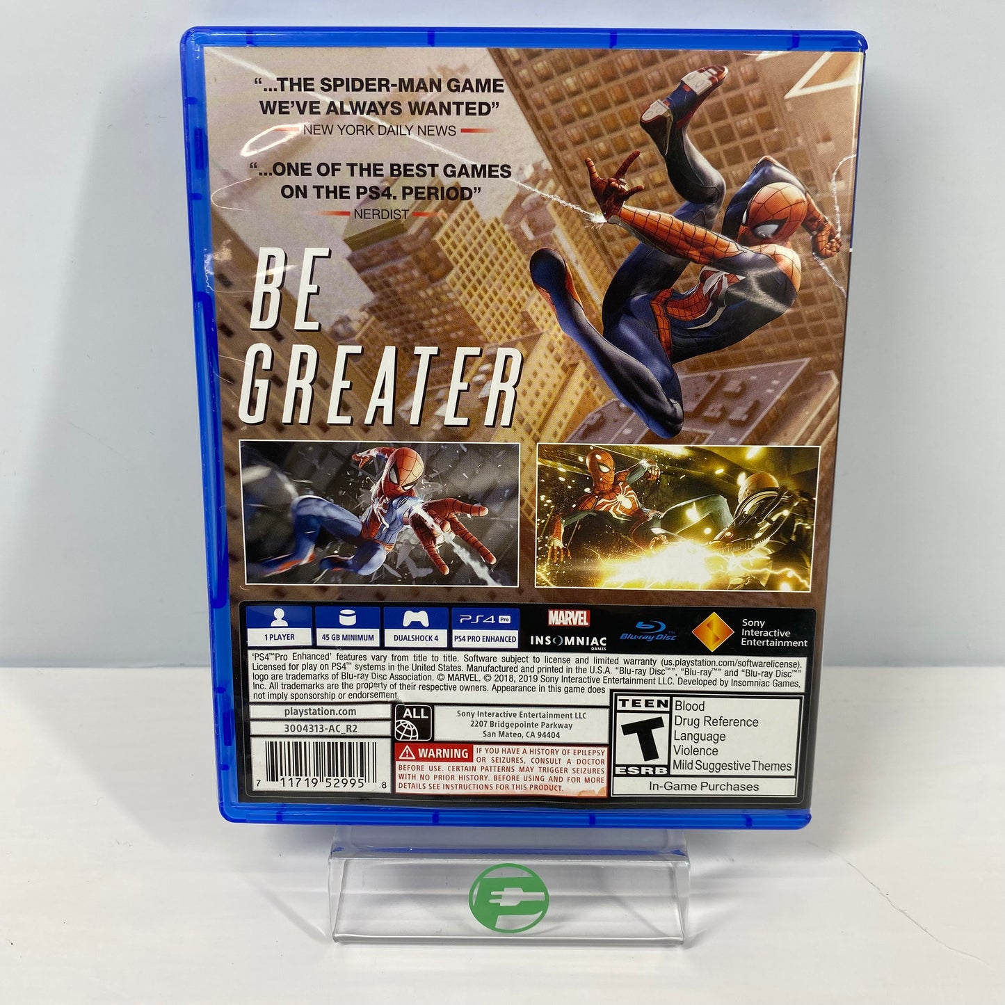 Marvel Spiderman [Game of the Year]  (Sony PlayStation 4 PS4,  2019)