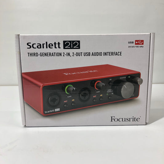 New Focusrite Scarlett 2i2 Third Generation 2-IN 2-Out USB Audio Interface MOSC0025