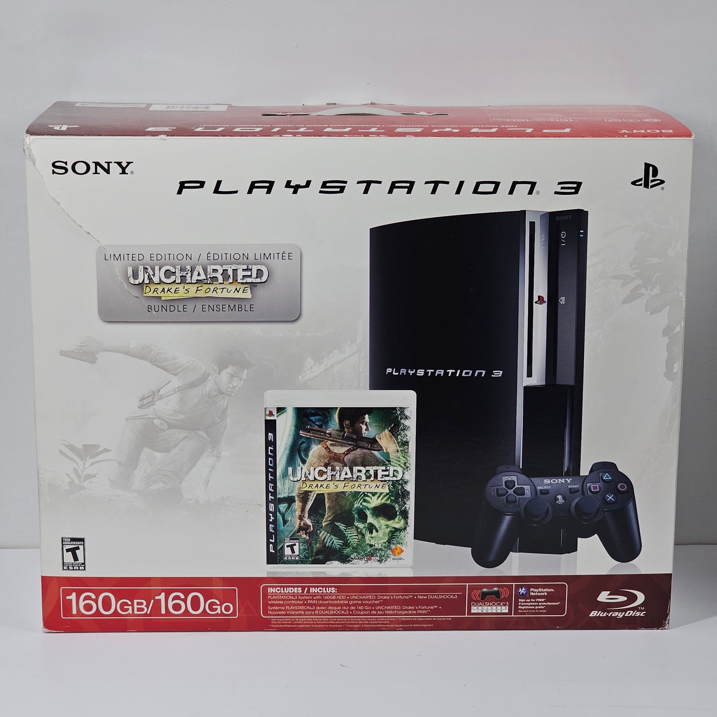 Sony PlayStation 3 PS3 160GB Console Uncharted: Drake's Fortune Bundle CECHP01