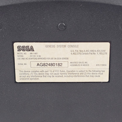 Sega Genesis 3 Video Game Console Black MK-1461