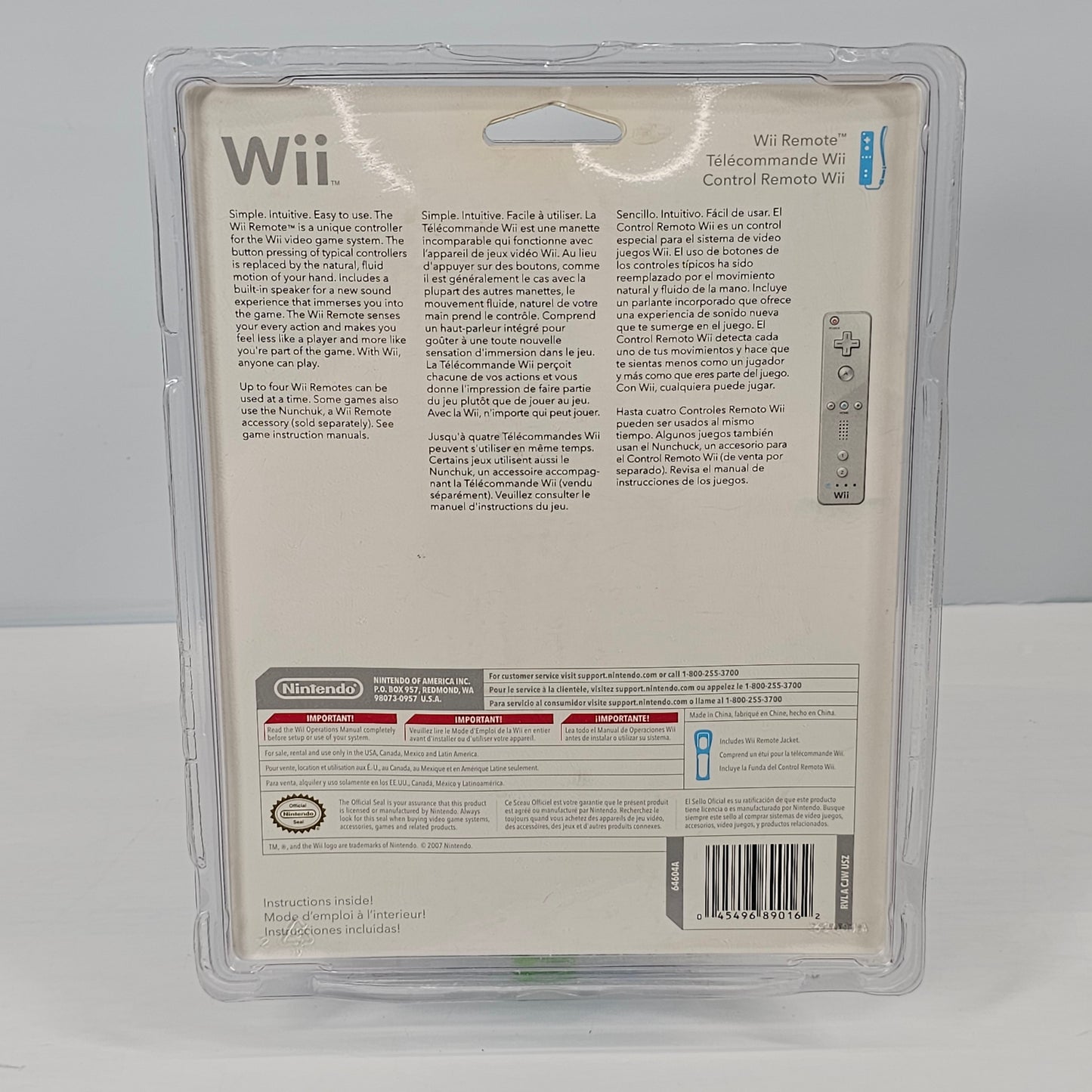 New Nintendo Wii Remote Wireless Motion Controller RVL-003 White