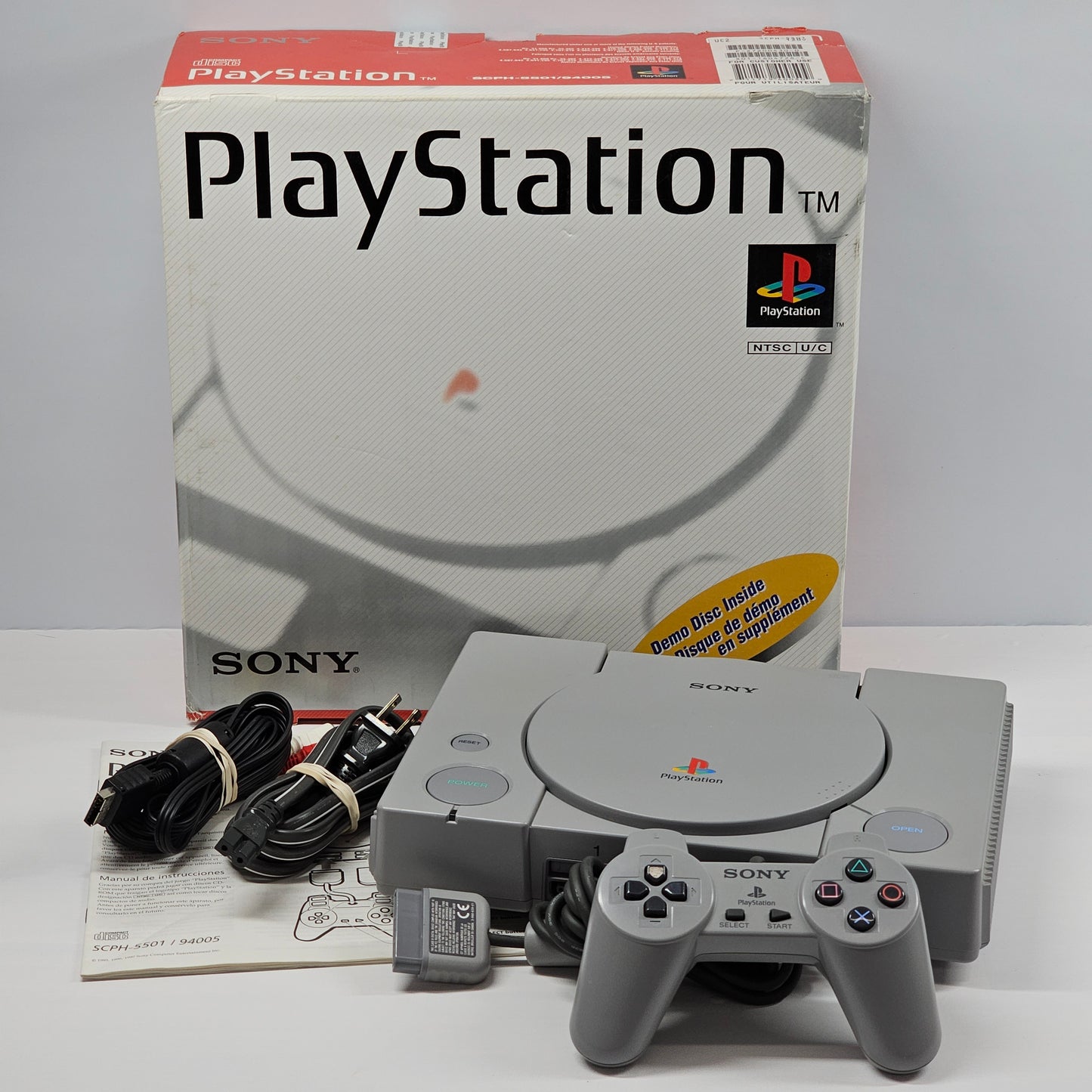 Sony PlayStation 1 PS1 Gray Console Gaming System SCPH-5501