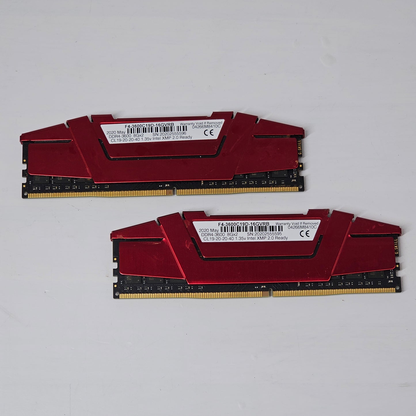 G.Skill Ripjaws V 16GB (2x8GB) DDR4 3600MHz F4-3600C19D-16GVRB