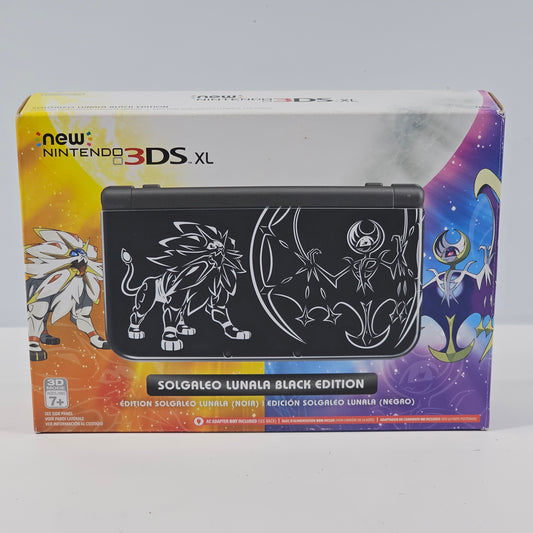 New Nintendo 3DS XL Handheld Game Console RED-001 Solgaleo Lunala Black Edition